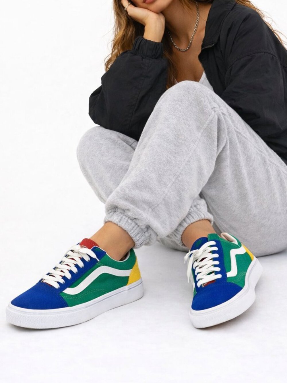 Vans Old Skool Yacht Club Colorblock Suede Sneakers Women’s 8 Men’s 6.5